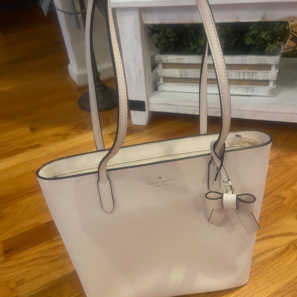 Kate Spade Cream Textured Leather Tote